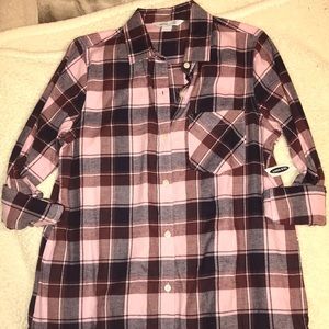 Button-up flannel.